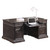 Parker House Washington Heights Dark Brown Double Pedestal Executive Desk