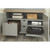 Parker House Americana Modern Grey Workstation with LED Light