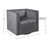 Olliix Madison Park Sikora Gray Channel Tufted Swivel Armchair