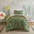 Olliix Mi Zone Kids Heath Green Forest Animals Plush Reversible Comforter Sets