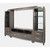 Jofran Furniture Scarsdale Grey Entertainment Wall with 60 Inch Media Chest