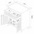 Manhattan Comfort Fortress 3pc Cabinet and 5.0 Work Table Sets