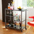 Southern Enterprises Zephs Black Gray Bar Carts