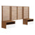 Modway Furniture Render Wall Mount Headboard and Modern Nightstands