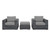 Modway Furniture Summon 3pc Outdoor Chair and Ottoman Sets