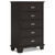 Ashley Furniture Covetown Dark Brown Five Drawer Chest