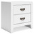 Ashley Furniture Binterglen White 4pc Bedroom Set With Twin Panel Bed