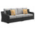 Ashley Furniture Beachcroft Black Light Gray 4pc Outdoor Sectional