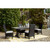 Ashley Furniture Beachcroft Black Light Gray 5pc Outdoor Dining Set With Armless Chair