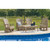 Ashley Furniture Hyland Wave Driftwood 4pc Outdoor Seating Set