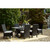 Ashley Furniture Beachcroft Black Light Gray 7pc Outdoor Dining Set With Armless Chair