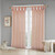 Olliix Madison Park Rosette Blush Floral Embellished Cuff Tab Top Solid Curtain Panel - 84 x 50