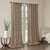 Olliix Madison Park Harper Taupe Solid Crushed Curtain Panel Pair - 84 x 42