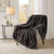 Olliix Madison Park Vivienne Grey Faux Fur Throws