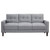 Coaster Furniture Bowen Grey Upholstered Arms Tufted Sofas