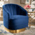 Baxton Studio Fiore Royal Blue Velvet Upholstered Swivel Accent Chair
