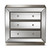 Baxton Studio Edeline Silver Mirrored 3 Drawers Cabinet