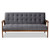 Baxton Studio Asta Modern Velvet Upholstered Sofas