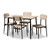 Baxton Studio Honore Light Brown Wood 5pc Dining Set