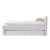 Baxton Studio Cosmo White Faux Leather Twin Trundle Bed