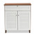 Baxton Studio Coolidge White Walnut 4 Shelf Shoe Storage Cabinet with Drawer