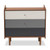 Baxton Studio Halden Walnut Brown Grey Gradient Wood Three Drawers Chest