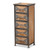 Baxton Studio Laurel Grey Oak Brown 5 Drawers Accent Storage Cabinet