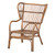 Baxton Studio Lamaria Natural Brown 2pc Chair and Footstool Set