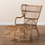 Baxton Studio Lamaria Natural Brown 2pc Chair and Footstool Set