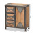 Baxton Studio Laurel Grey Oak Brown 3 Drawers Accent Storage Cabinet