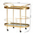 Baxton Studio Kamal Gold Metal Wine Bar Cart