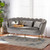 Baxton Studio Genia Grey Velvet Fabric Sofa