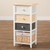 Baxton Studio Adonis White Modern 3 Drawer Storage Chest with Basket