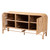 Baxton Studio Carabella Natural Rattan 2 Door Storage Cabinet