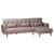 Baxton Studio Claire Clay Walnut Brown Convertible Sleeper Sofas