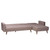 Baxton Studio Claire Clay Walnut Brown Convertible Sleeper Sofas