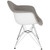 2 LeisureMod Willow Grey Fabric Chrome Eiffel Accent Chairs