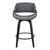 Luxur Living Girdharpur Black Grey Walnut Swivel 26 Inch Counter Height Barstool