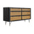 Luxur Living Kalegaon Black 6 Drawer Dresser