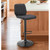 Luxur Living Kajikhed Gray Black Swivel Metal Bar Stools