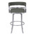 Luxur Living Janorimail Gray Black 30 Inch Bar Height Metal Swivel Barstool