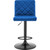 Luxur Living Bothi Blue Chrome Swivel Bar Stools