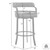 Luxur Living Janorimail Gray 26 Inch Counter Height Stool