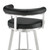 Luxur Living Hasanapur Black Light Grey Swivel Bar Stool