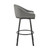 Luxur Living Hata Black Grey Swivel Counter Stool