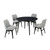 Luxur Living Amba Grey Black 48 Inch 5pc Dining Set