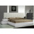 JM Furniture Milan White 2pc Bedroom Set with Queen Bed and Left Night Stand