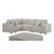 Lilola Home Melrose Modular Sectional with Ottomans