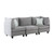 Lilola Home Zelmira Gray Velvet 6pc Sectional