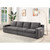 Lilola Home Waylon Gray 4 Seater Sofa with Pockets